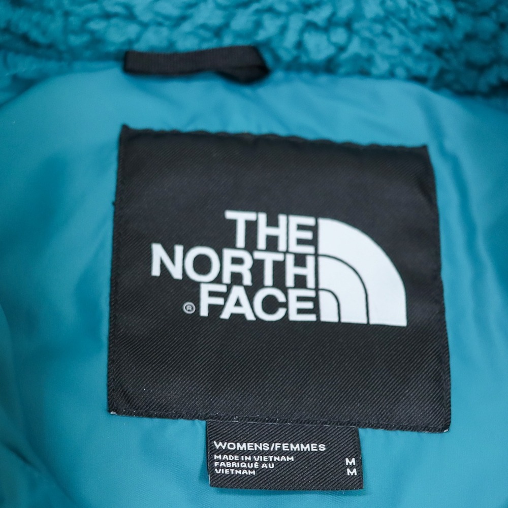 The North Face Sherpa Nuptse Jacket Womens Medium Teal Blue Down Puffer NF0A7WSK - Picture 6 of 16